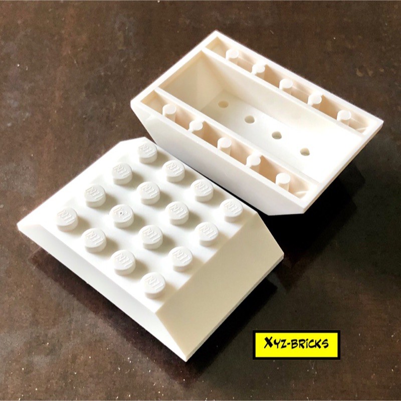 LEGO PARTS 4568156 - Roof Tile 4x6 45 Degrees White