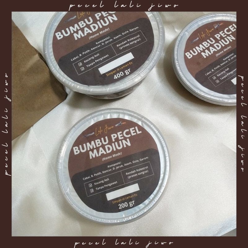 

⭐BUMBU PECEL MADIUN 200g 400g LALI JIWO⭐