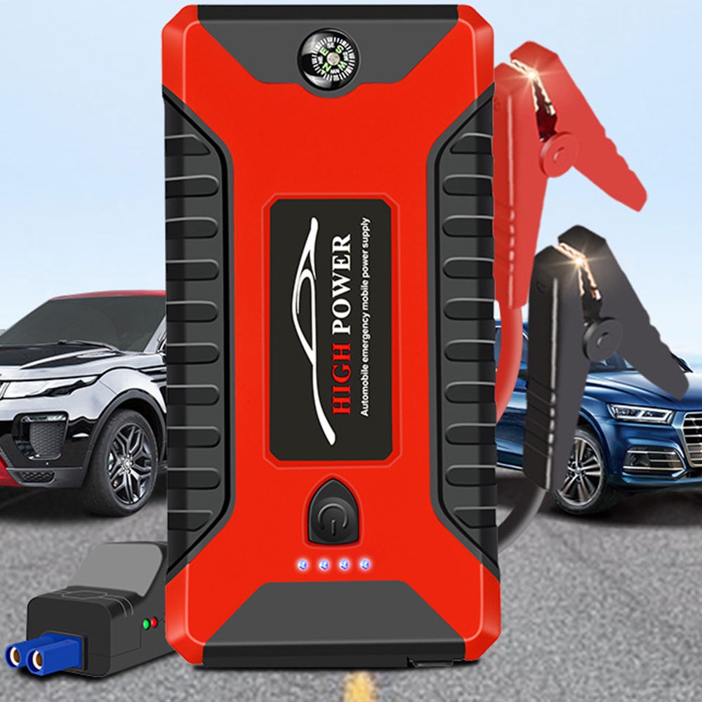 Power Bank 99800mAh Car Jump Starter 12V 4 Port USB - JX27 - Black/Red