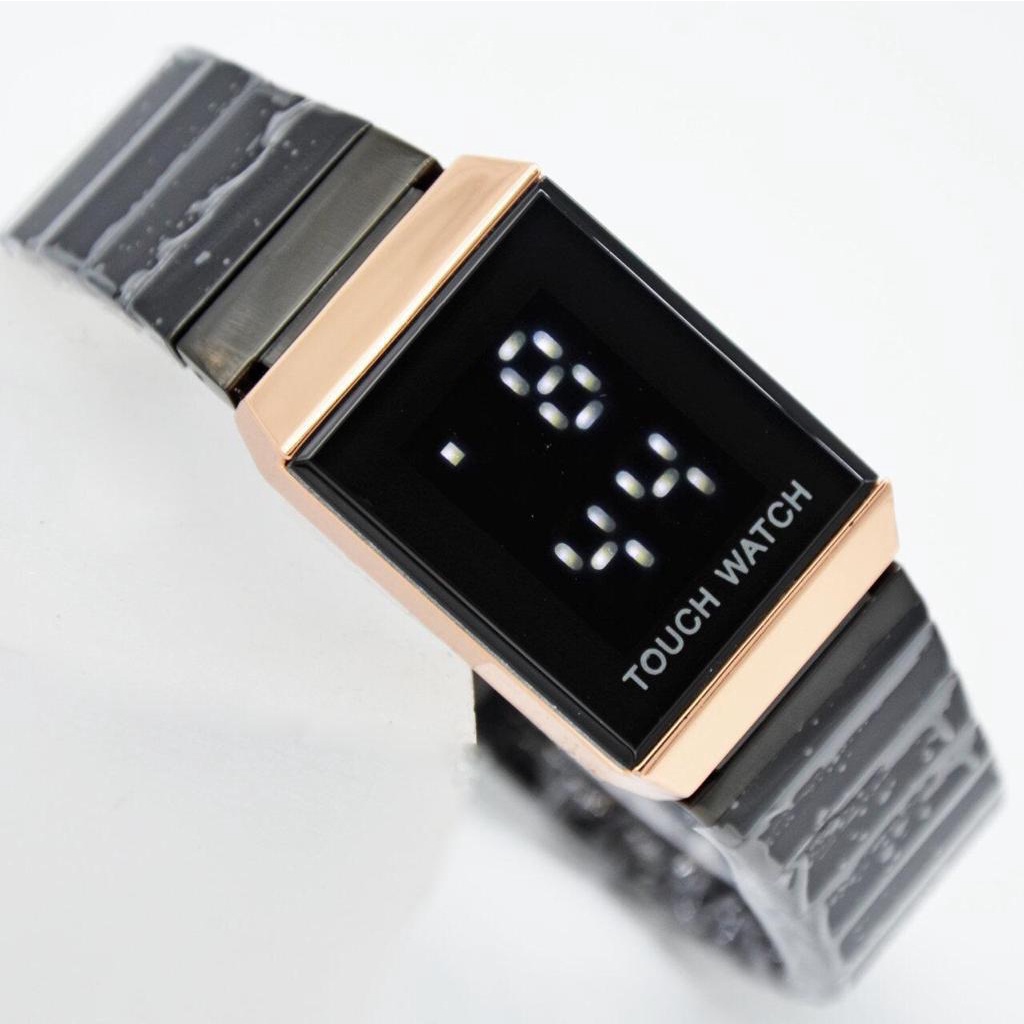 Jam Tangan Pria Wanita Free Baterai Digital Watch Elektornik Touch Magnet LED G51