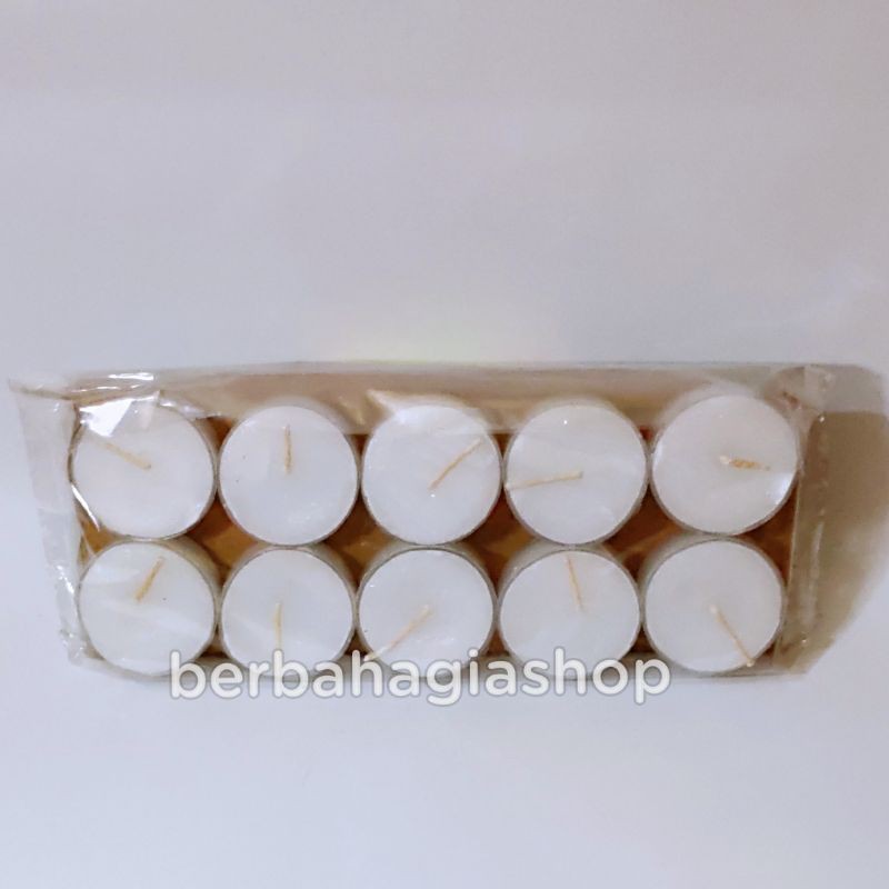 Lilin Tea Light Candle Putih Isi 10 Pcs