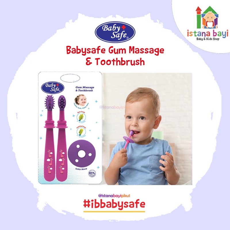 Baby safe Gum Massage &amp; Toothbrush - Sikat gigi bayi TB003