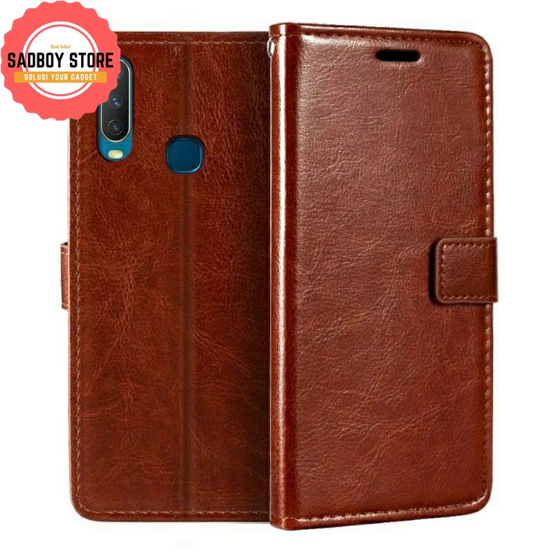 Case Vivo Y17(1902, Vivo Y15(1901), Vivo Y12(1904), Vivo Y11(1906) Leather case sarung hp dompet kul