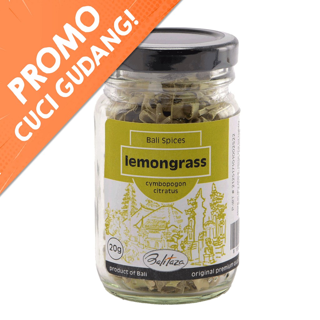 

Balitaza Lemongrass Slice 20gr - Spices /glass jar | Serai Rajang | Serai Kering