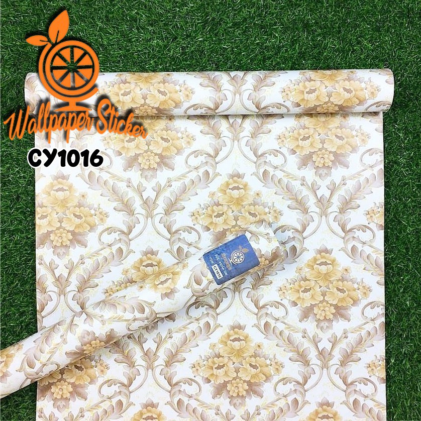 Wallpaper Dinding 3D Ukuran 45cm X 10 Meter Stiker Dinding Motif Bunga Motif Salur Motif Polkadot Wall Stiker Motif Batik HOME INTERIOR STORE-CY1016