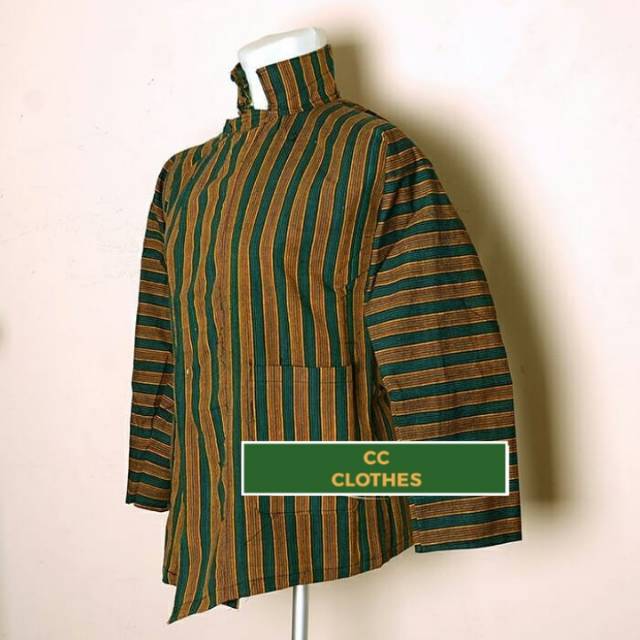 Surjan Lurik hijau / Baju lurik / Baju adat jawa