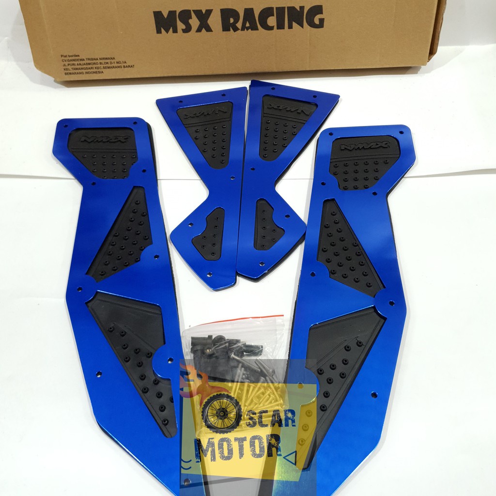 PLAT BORDES NMAX CNC PIJAKAN ALAS KAKI YAMAHA NMAX KARPET MOTOR motor