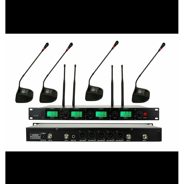 Jual Mic Meja Wireless Conference/Podium Shure FDF-666 Multi Channel ...