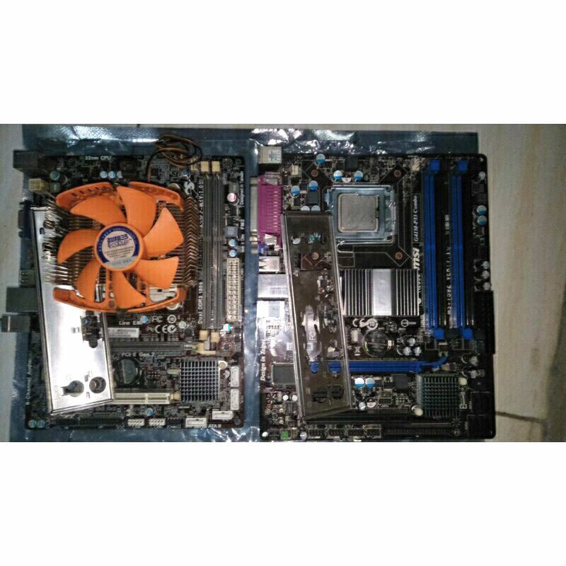paketan mobo ecs fm2+ , processor amd a8 6600k,  hsf, backplate