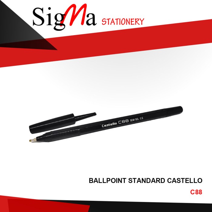 

TULIS-ALAT- PULPEN / BALLPOINT STANDARD CASTELLO C88 LUSIN - BIRU -ALAT-TULIS.