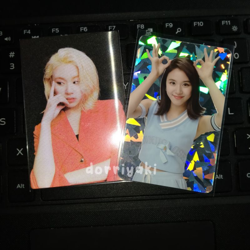 photocard chaeyoung twice lenticular twicelight, twiceland encore holo