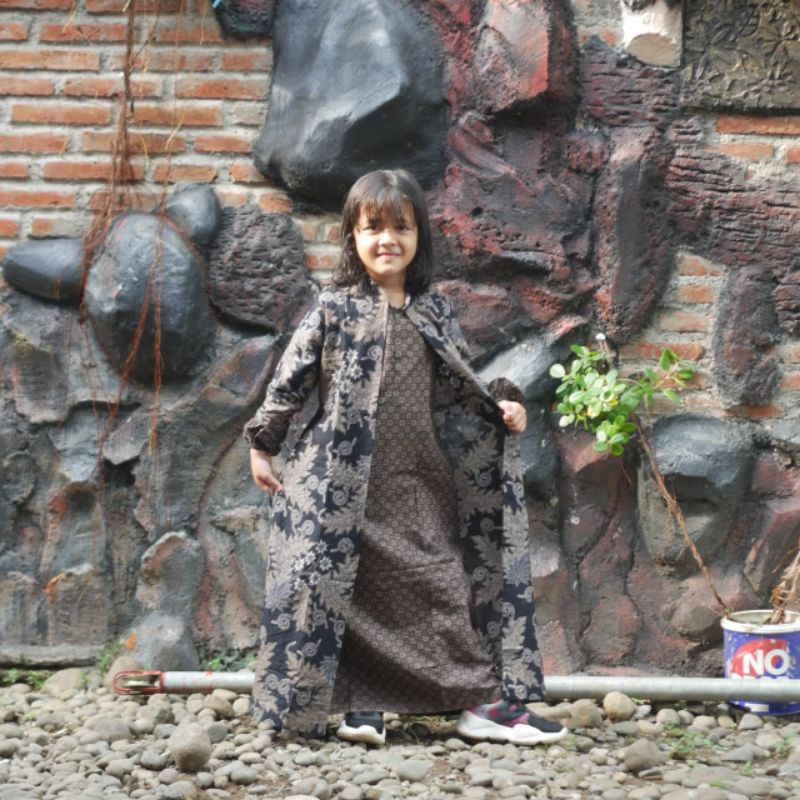 Gamis Anak Daun Jati