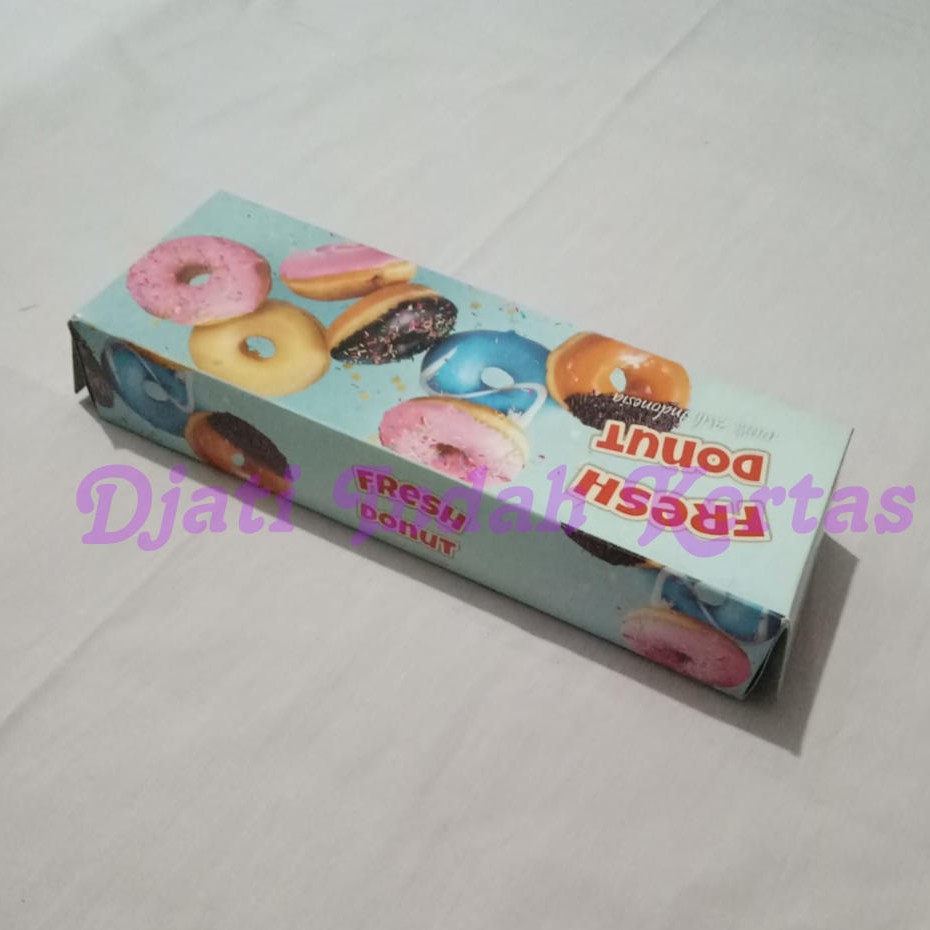 DISKON NIIH !!! Dus Kemasan Kekinian FRESH DONUT / Kardus Roti Donat Uk. 27 x 9 x 5 Isi 50 pcs