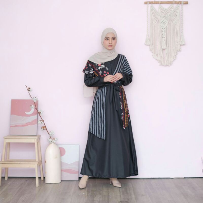 005 Gamis Batik Kimono Kombinasi Terbaru || Batik Pekalongan || Gamis Batik || Baju Kondangan