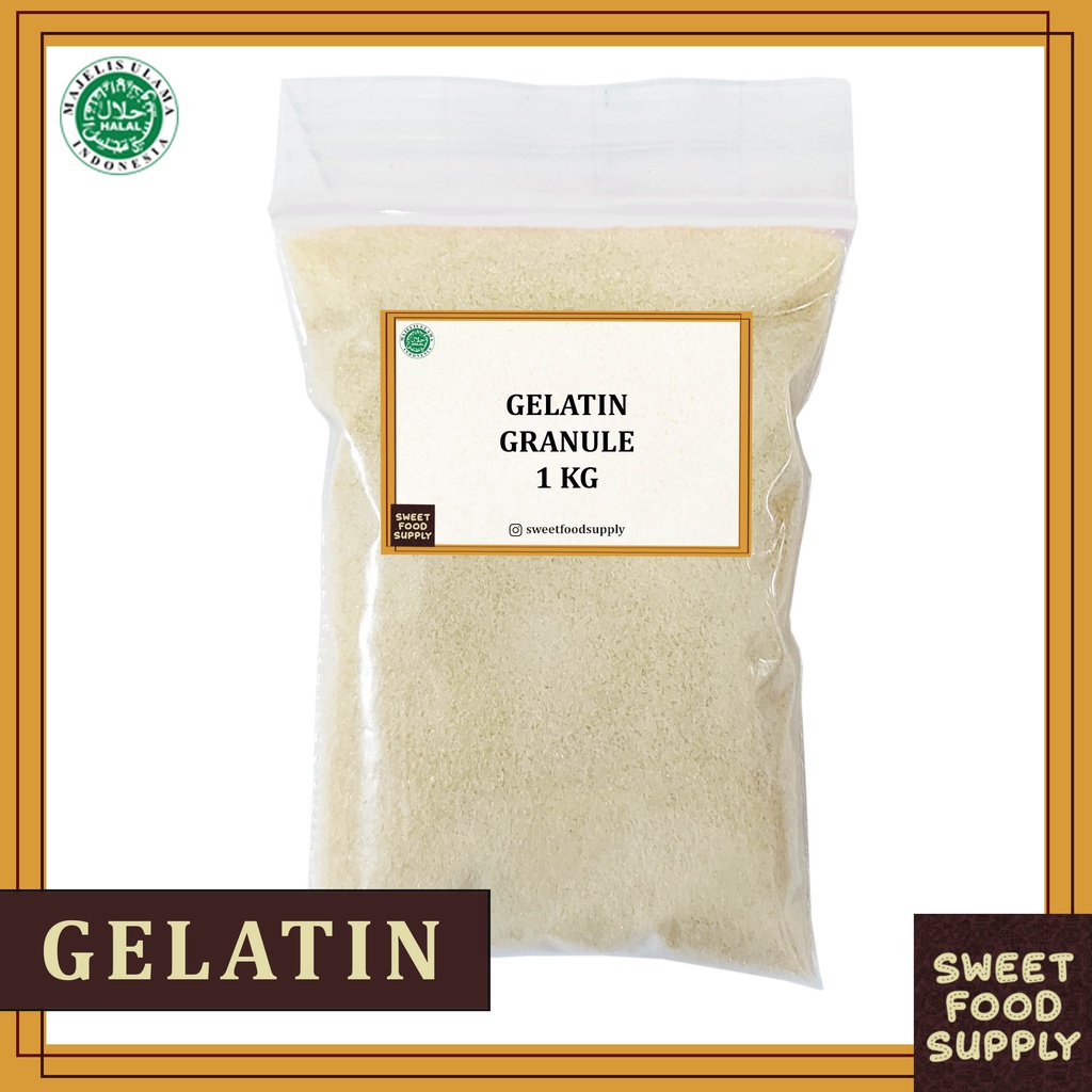 

Gelatin Bubuk Halal Bloom 150 1kg SweetFoodSupply
