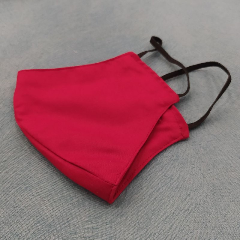 MASKER SCUBA KAIN KATUN WARNA MERAH PREMIUM QUALITY (POLOS)