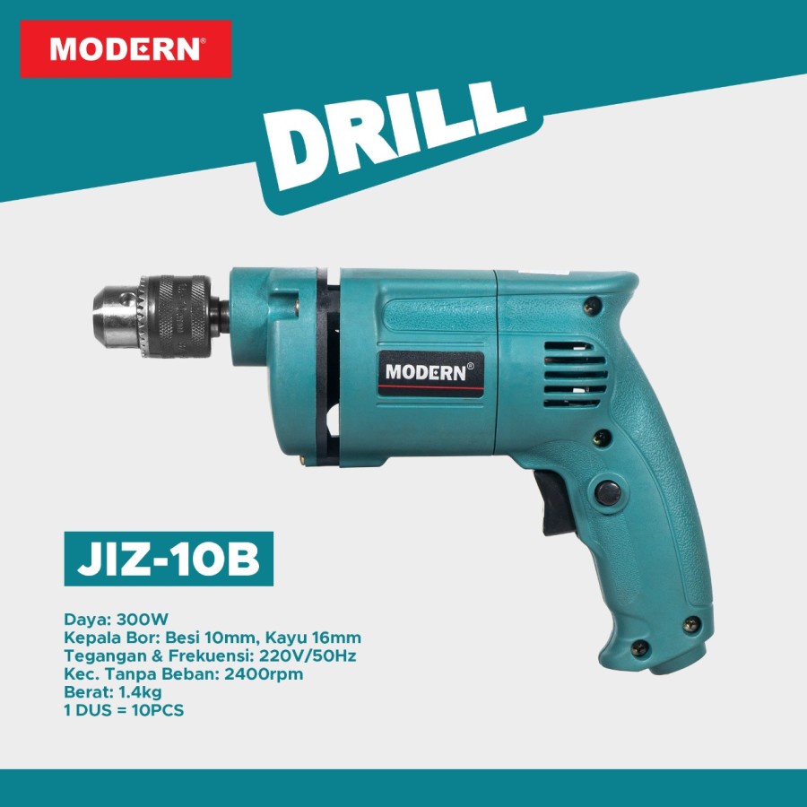 Mesin Bor MODERN JIZ-10B/Electric Drill/Bor Listrik Modern JIZ-10B 10