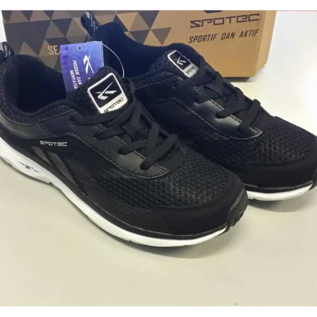 Sepatu Running Spotec Romans - Sepatu Sekolah Hitam - Sepatu Sekolah Murah