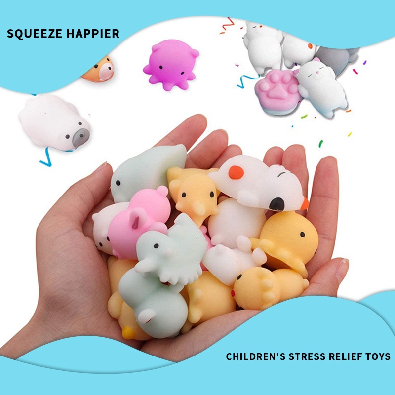 Mainan Lembut Licin Simulasi Naik Lambat Lucu Animal Hand Fidget Toy-Won