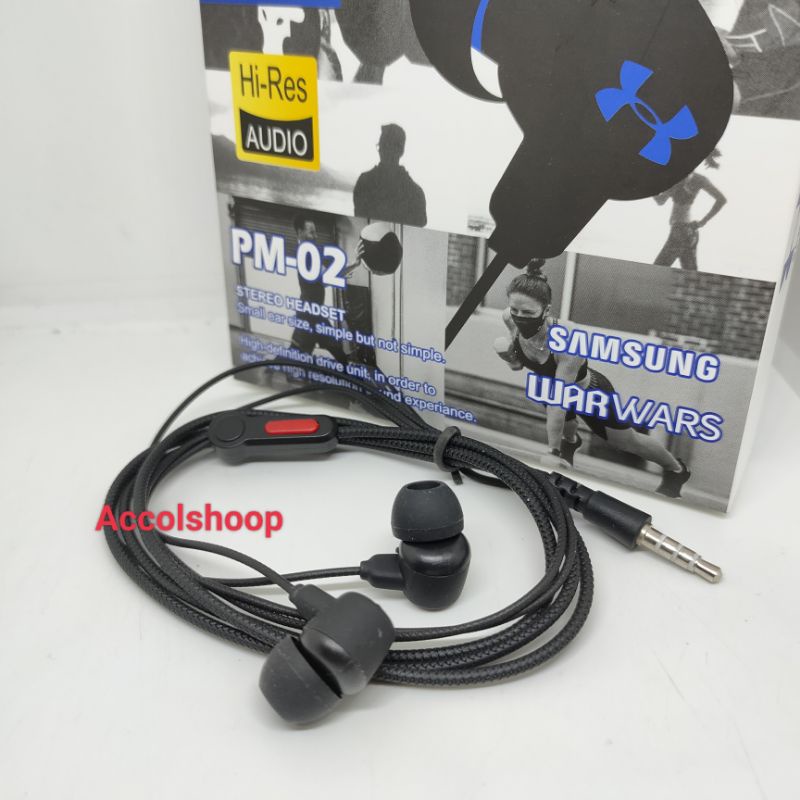 Headset PM-02 Audio Handsfree JBL WRR WARS Stereo SUPER BASS