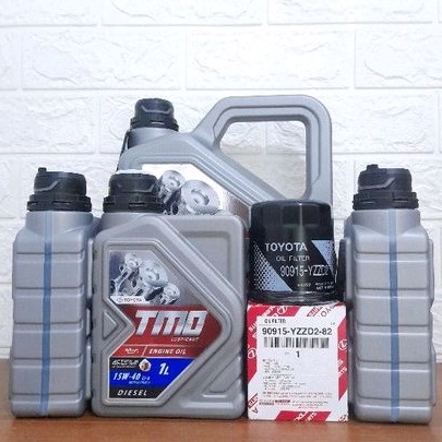 Paket oli tmo diesel 15W 40+filter oli innova/fortuner/reborn/hilux/alphard lama