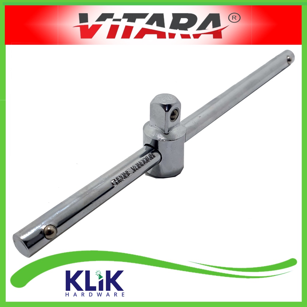 Vitara Gagang Shock Sock Sok Sliding T Bar 1/2 Inch x 25 cm