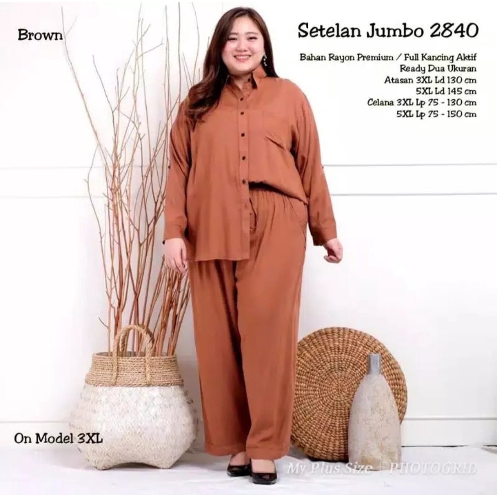 JUMBO Setelan Oneset Cringkle Premium lengan panjang muat BB 80kg