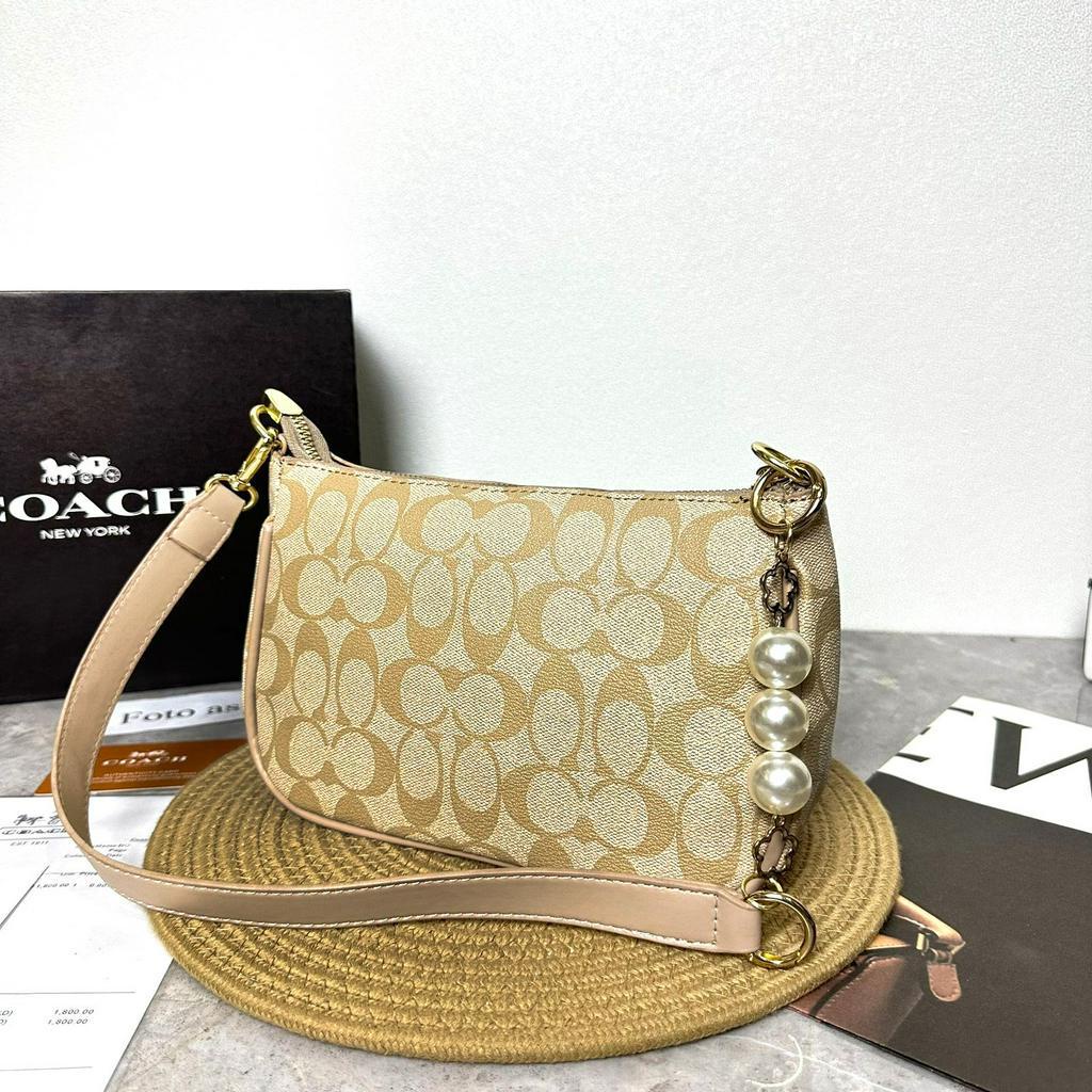 Co@ch Dempsey Top Handle Pouch With Pearl Strap 66051 (FreeKantongKain+BubbleWrap)