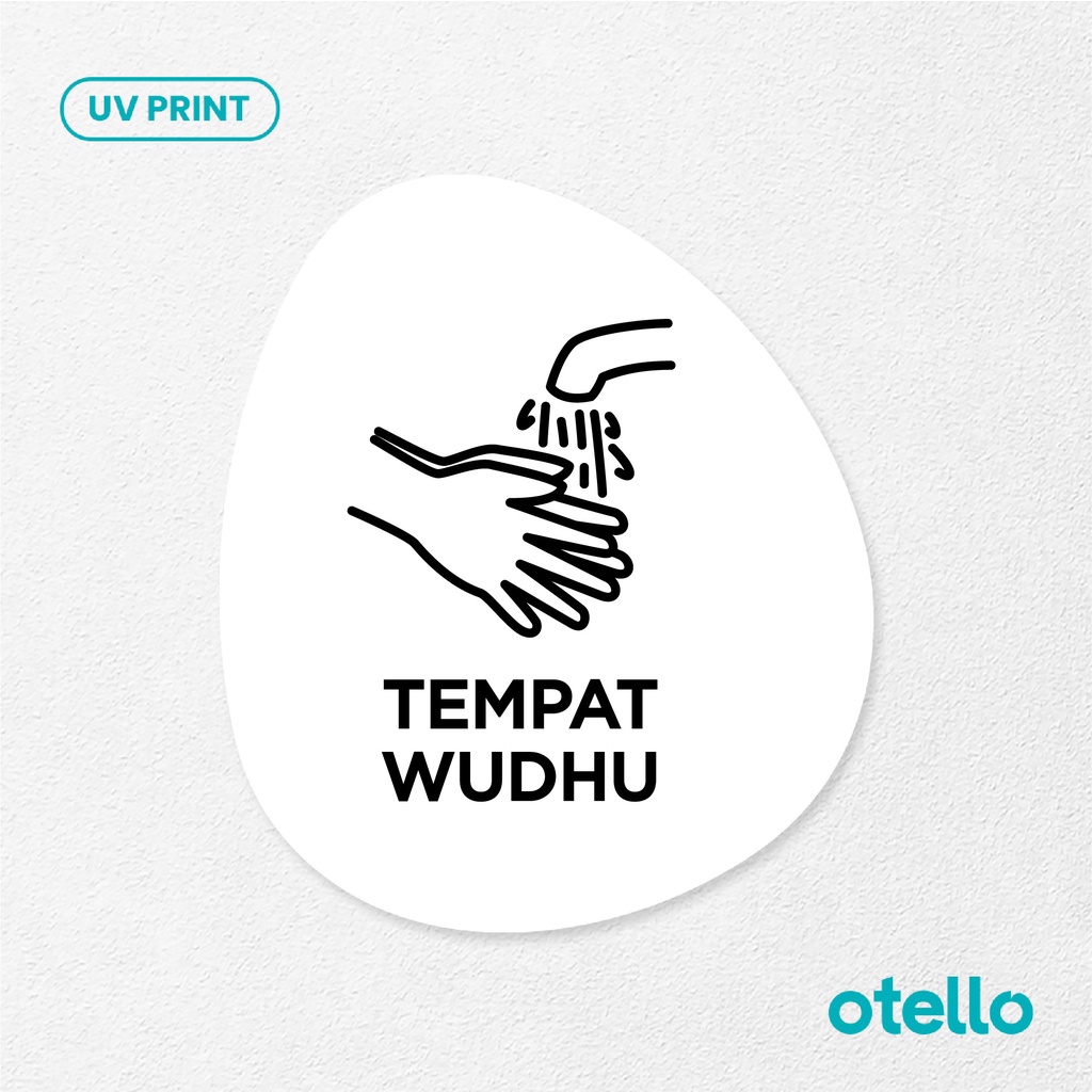 Tempat Wudhu Sign Board Akrilik Tempel Dinding Papan Acrylic Restoran Dinding Petunjuk Toko Cafe