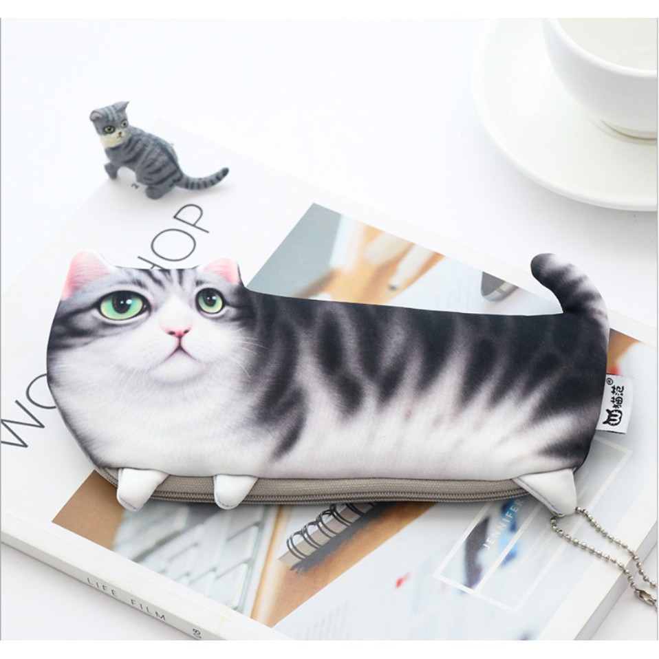 Tempat Pensil Alat Tulis Dompet Stationery Motif Kucing Korea Style