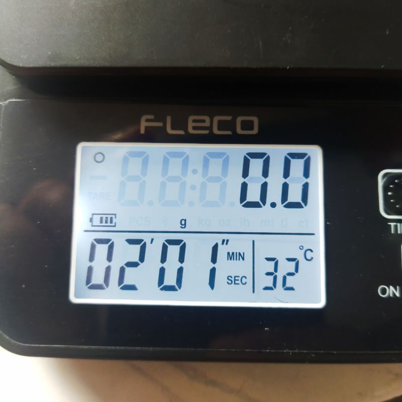 timbangan coffee fleco countdown timer