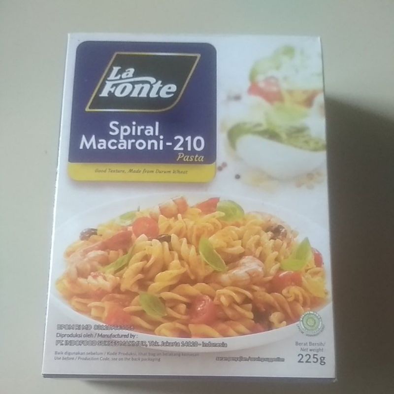 

La Fonte Spiral Macaroni 225gr