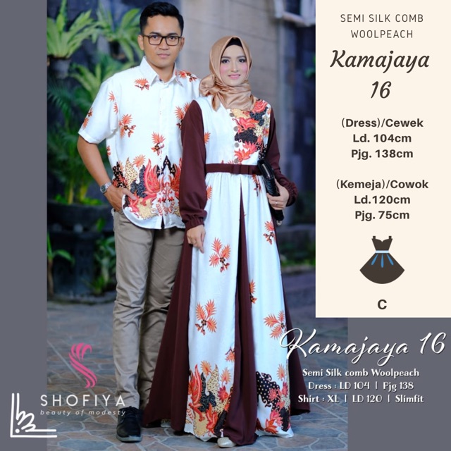 KAMAJAYA 16 Gamis Dress Batik Jumbo Sarimbit Fashion Muslim Wanita Couple Murah Yosheviens Shofiya