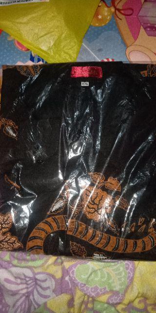 Kemeja Batik Pria Harimau Sumatera Batik Original Rajasakti Katun Cabut Sragenan