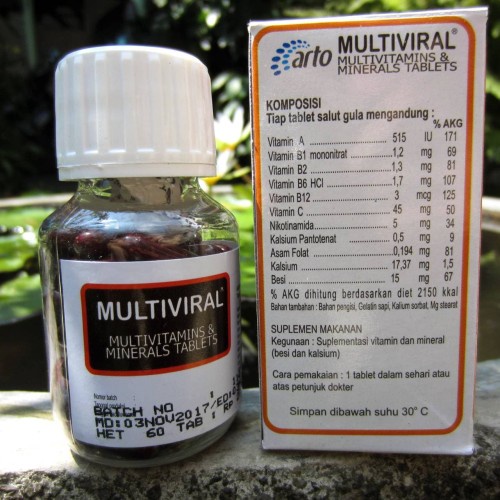 Multiviral Multivitamin isi 60 Tablet