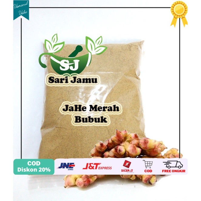 

❤COD❤ Jamu Herbal Tradisional Jahe Merah Bubuk 250 gr Asli dan Murni