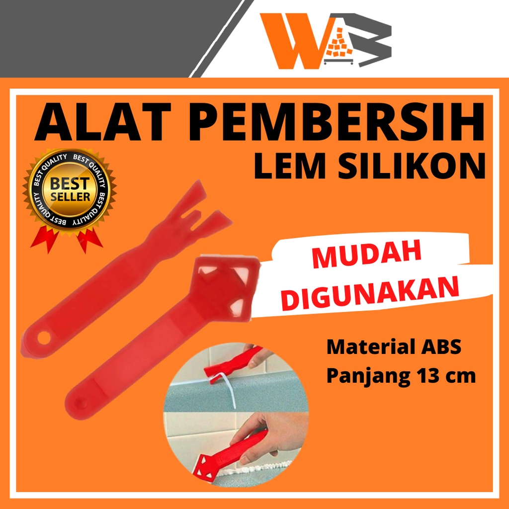 COD Set Perlengkapan 2 in 1 Alat Pembersih Perapi Lem Silikon Sealant Tool Scraper