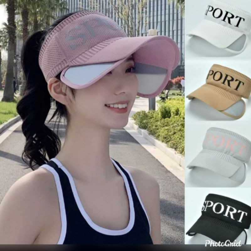 Topi wanita sport banyak warna barang import