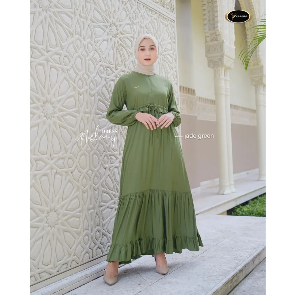 Promo Rachel Midi GAMIS LD 100 CM L,Dress / Dress Wanita Terbaru Bahan Katun Rayon Keren