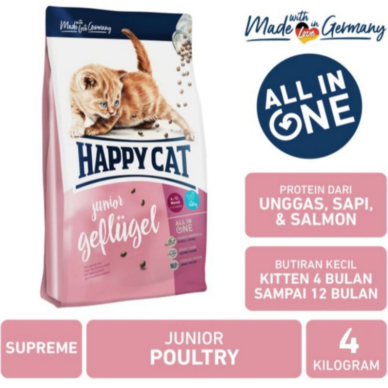 Happy Cat Junior Poultry 4KG / HAPPY CAT SUPREME JUNIOR GEFLUGEL 4 KG