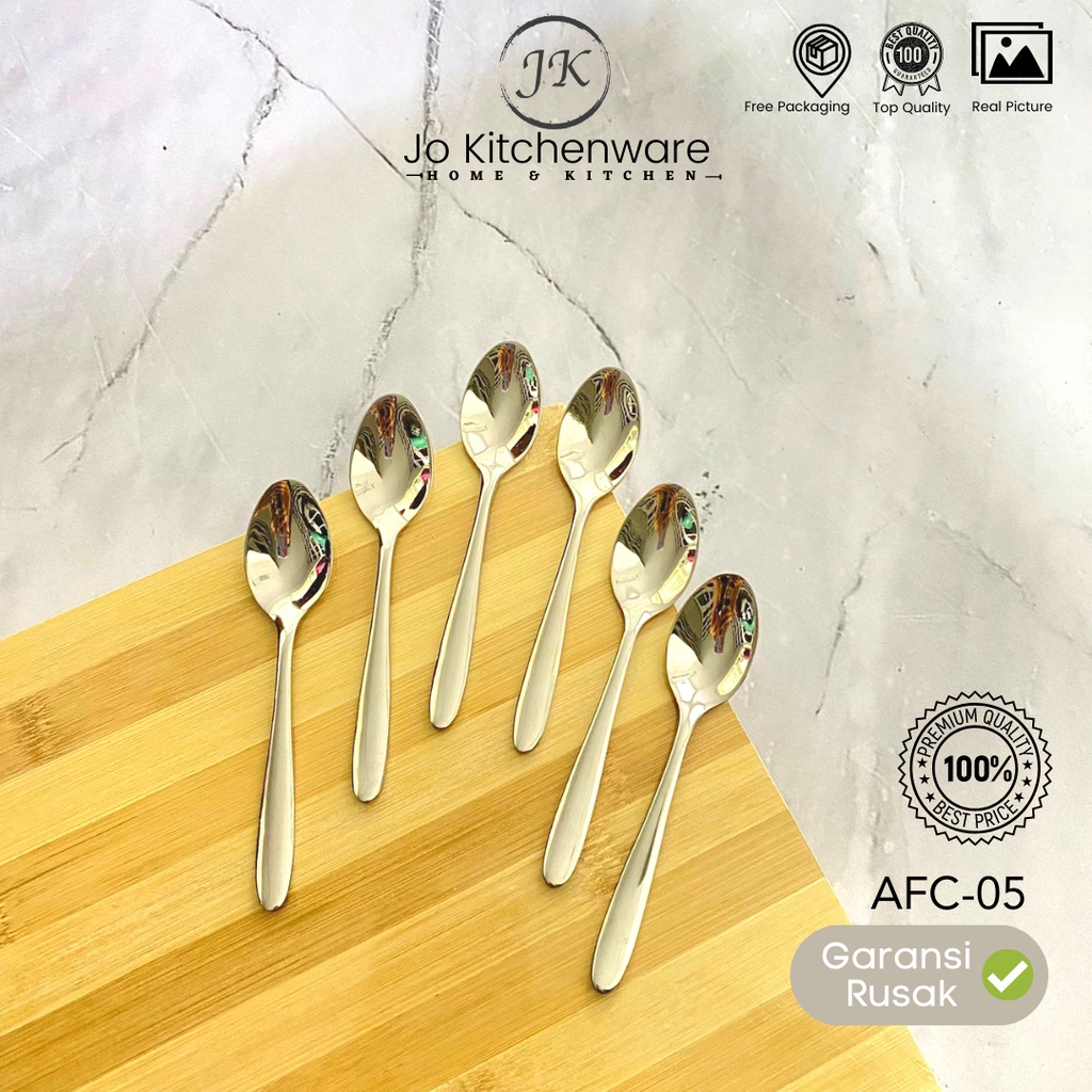 Sendok Garpu Kecil Set Stainless Steel Tebal 6 pcs Premium 1734