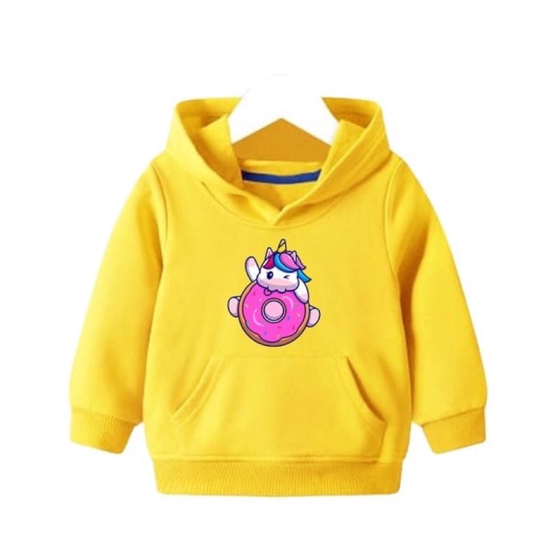 HOODIE ANAK UNICORN DONAT//HOODIE ANAK FLEECE UNISEX TEBAL TERBARU'