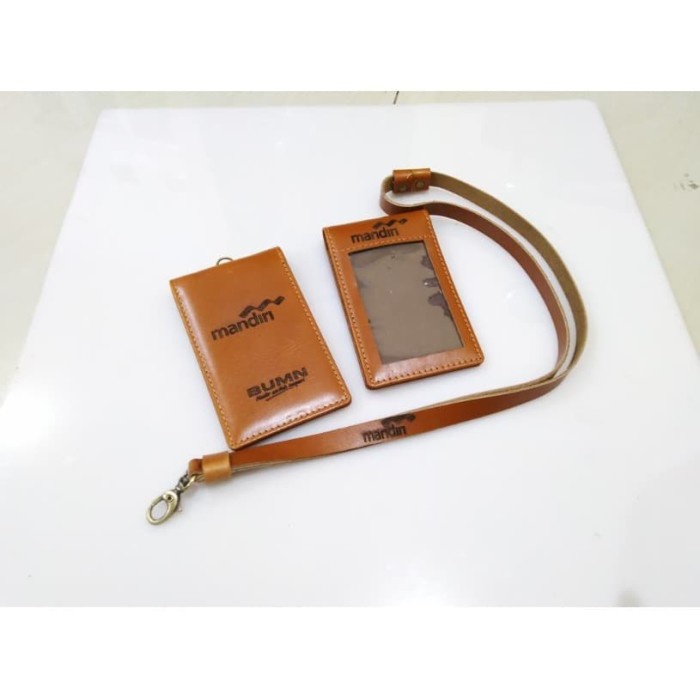 

Bagus Name Tag Saku Id Card Holder Kulit Asli Logo Bank Mandiri Limited