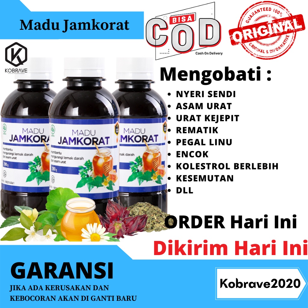 COD Madu JAMKORAT Asli Original Herbal Alami Untuk Menurunkan Kolestrol dan Asam Urat