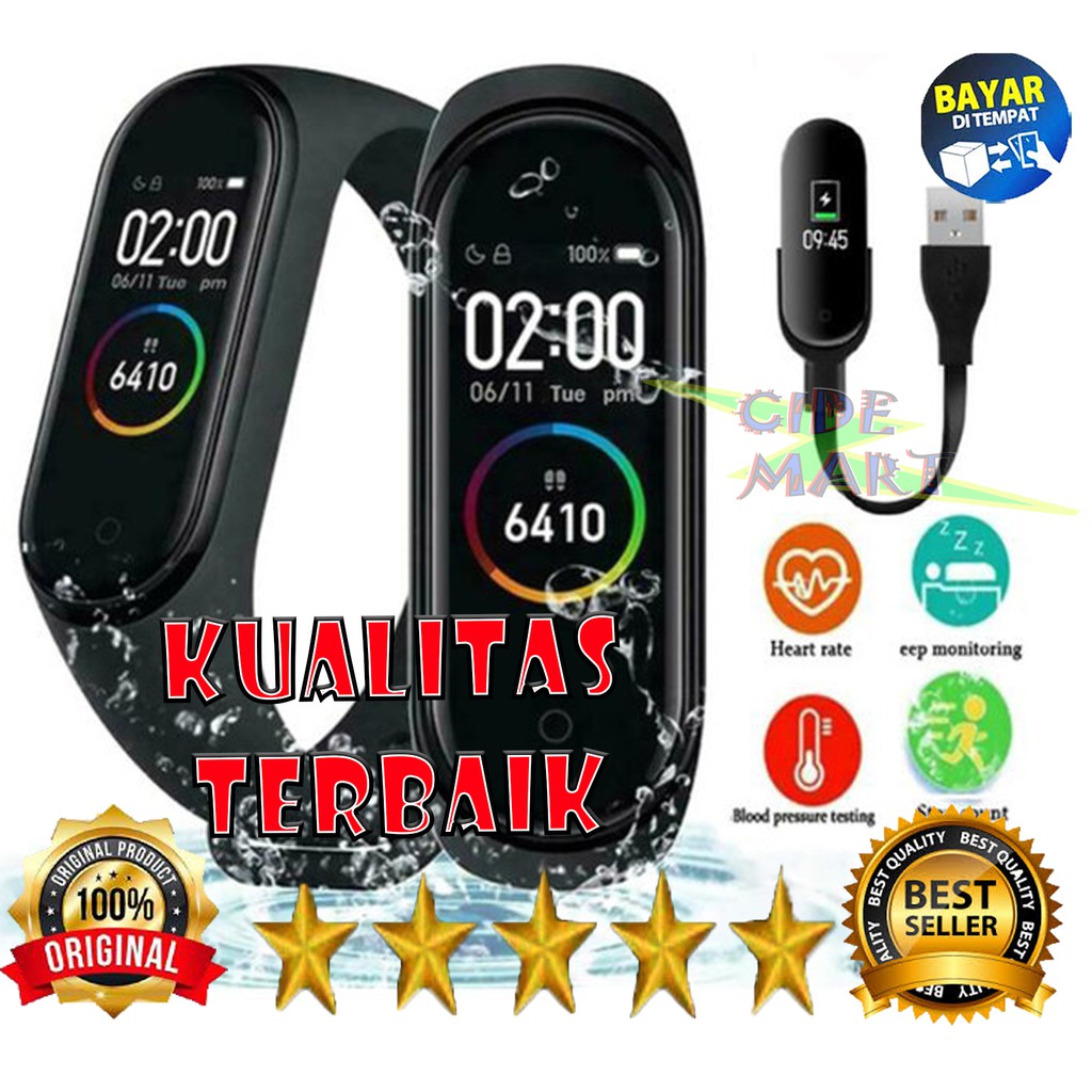 [ORIGINAL] SMARTWATCH M4 / SMARTBAND M4 BRACELET SMART WATCH JAM TANGAN MI BAND 4 OEM