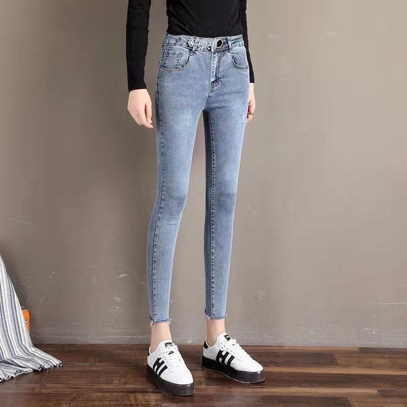 IMPORT KOREA Celana Panjang HW Jeans Skinny Wanita jeans/Jeans Stretch/Legging Jeans (Size:31)