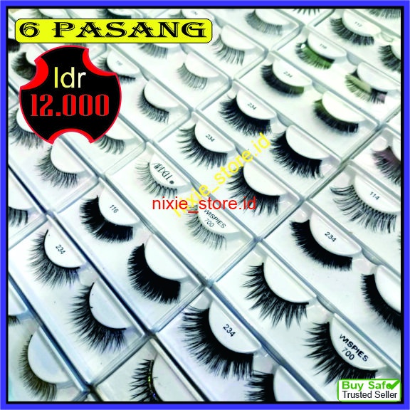 Bulu Mata Palsu false Eyelash Extension (6 PASANG) Kualitas Bagus Clearance Sale