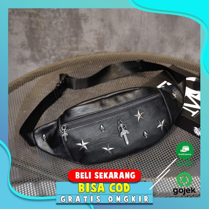 COD Tas Selempang Pria Kulit Slingbag Cowok Waistbag Bahu Laki Laki Import Murah Fashion Ori B361