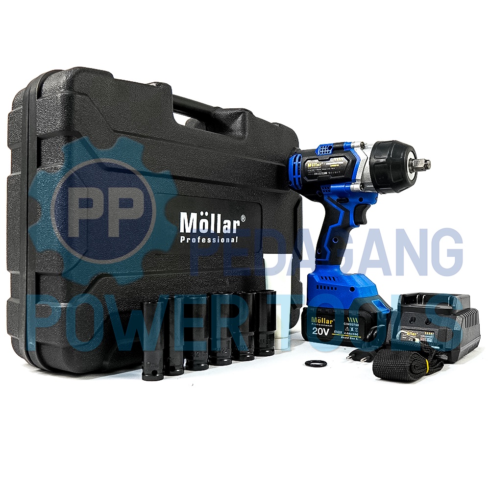 MOLLAR CIW20750 CORDLESS IMPACT WRENCH 750 NM BATERAI 20V BUKA BAUT