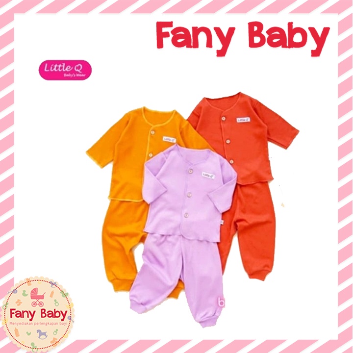 LITTLE QUEEN SETELAN LENGAN PANJANG POLOS WARNA [ NB ] ISI 3 PCS